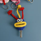 Cute Fruit Series Sausage Mouth Doll Crochet Keychains Custom Knitting Bag For Car Keys Holder Funny Doll Bag For Keys Storage