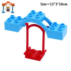 Big Building Blocks Slide Stair Swing Seesaw Ferris Wheel Series Compatible Duploe Large Brick Children Educational Toy Kid Gift