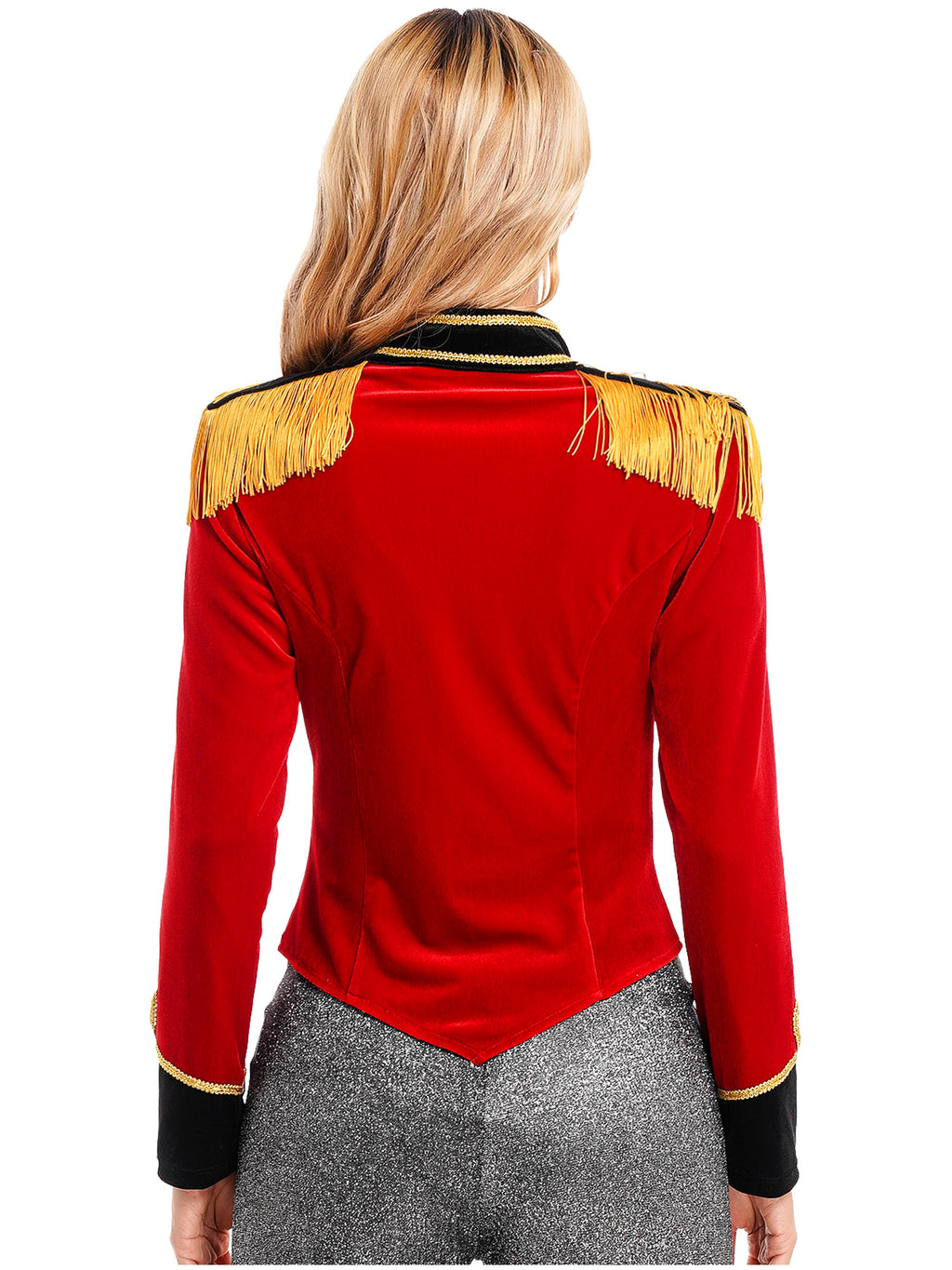Women Circus Ringmaster Costume Showman Majorette Tassel Tailcoat Jacket Halloween Carnival Lion Tamer Cosplay Costumes
