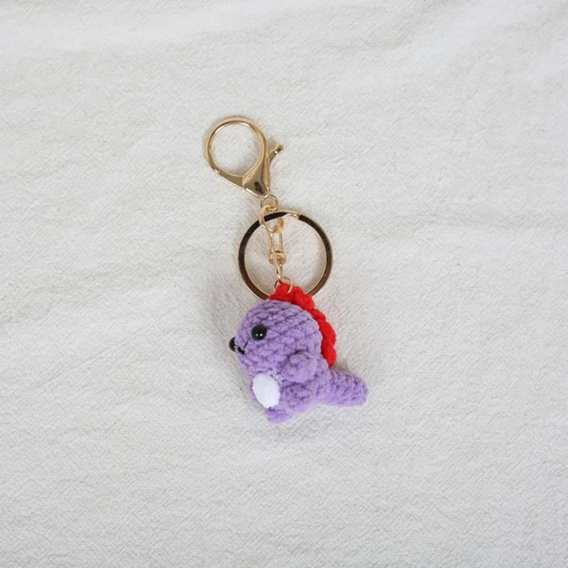 Mini Animal Doll Series Crochet Keychain Knitted Small Rabbit Doll Keyrings Mini Puppy Cute Keychain Wholesale Custom Accessory