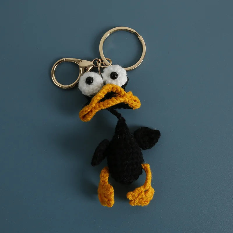 Cute Parrot Series Handmake Crochet Keychain Creative Small Bird Doll Keyring Gifts Knitted Parrot Keychain Custom Accessories