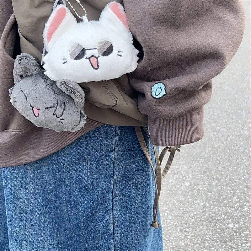 Anime Keychain Geto Suguru and Satoru Gojo Plush Cosplay Doll Pendant Keyrings Accessories Key Chains Fans Gifts