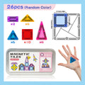 Mini Magnetic Tile Toys, with a Metal Box for Easy Portability, Magnetic Building Blocks That Can Be Played with Anywhere, Convenient Storage, Suitable for Holiday or Birthday Gifts