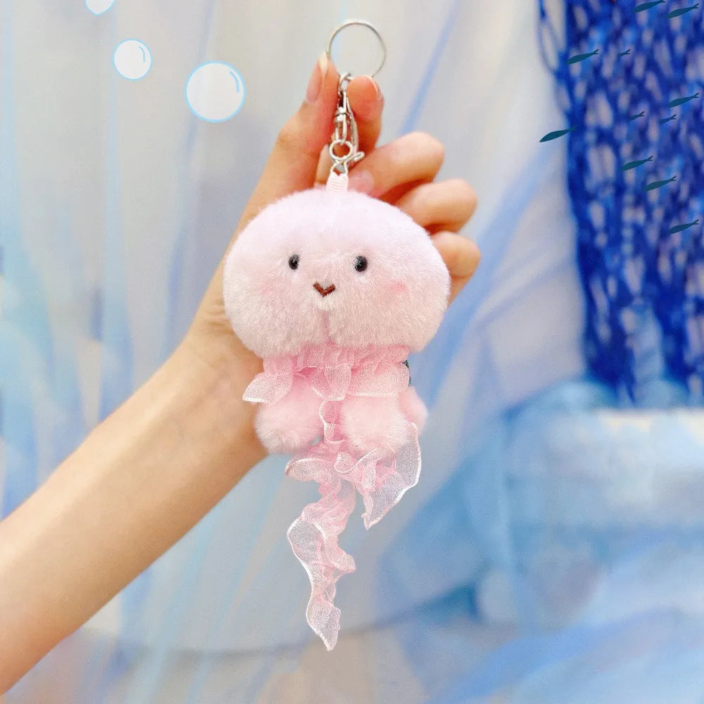 Plush Key Chains Bag Hanging Pendant Car Key Ring Mini Rabbit Hair Bow Bag Strap Cute Bunny Couple Keychain
