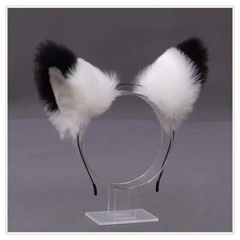 Lolita Animal Cat Fox Ear Hair Hoops Cosplay Girls Halloween Anime Headbands Headwear Hair Accessories