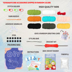 Animal sery Crochet Kit for Beginners Crochet Starter SET ,DIY Crochet Kit For Beginners,Crocheting Knitting Kit Step-by-Step