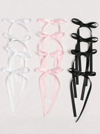 2/12/36 Pcs Fashion Simple Sweet Bow Ribbon Hair Clips For Women Girls Party Hair Accessories