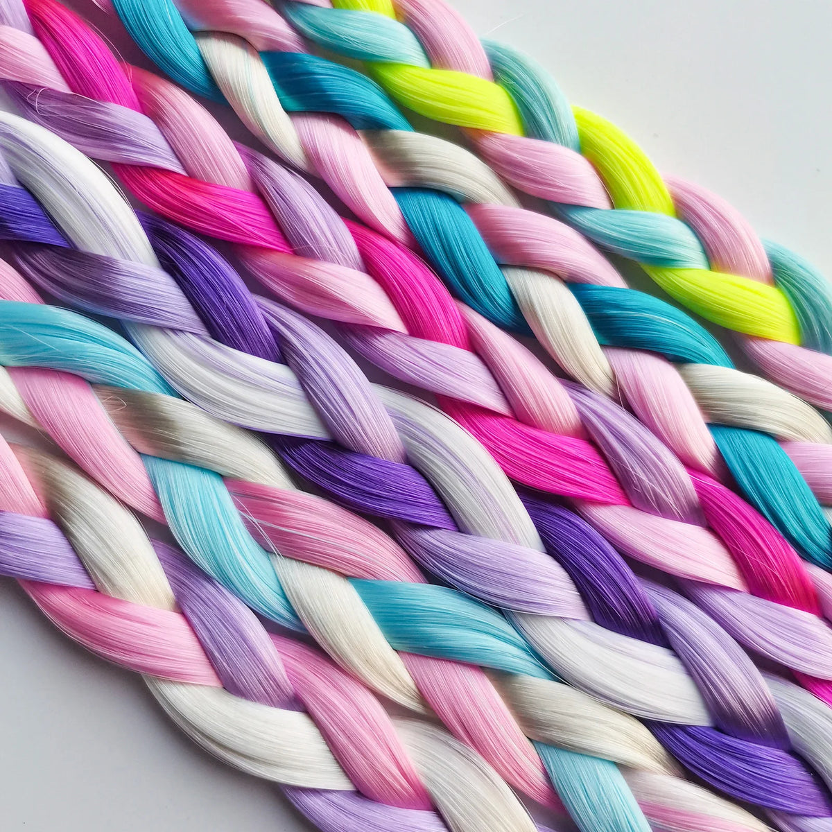 6pcs Kids Ponytail Hair Extensions Rainbow Color Hairpieces with for Kids Girls - Great for Gifts, Holidays