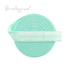 BRISTLEGRASS 2 5 10 Yard 5/8" 15mm Solid FOE Shiny Fold Over Elastic Spandex Satin Band Hair Tie Headband Dress Sewing Lace Trim