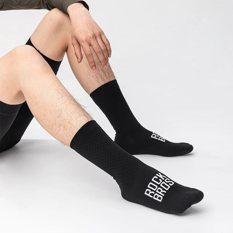 ROCKBROS ROAD TO SKY Sport Socks Breathable MTB Road Cycling Socks High Elastic Shock Absorbing A Pair Bike Socks