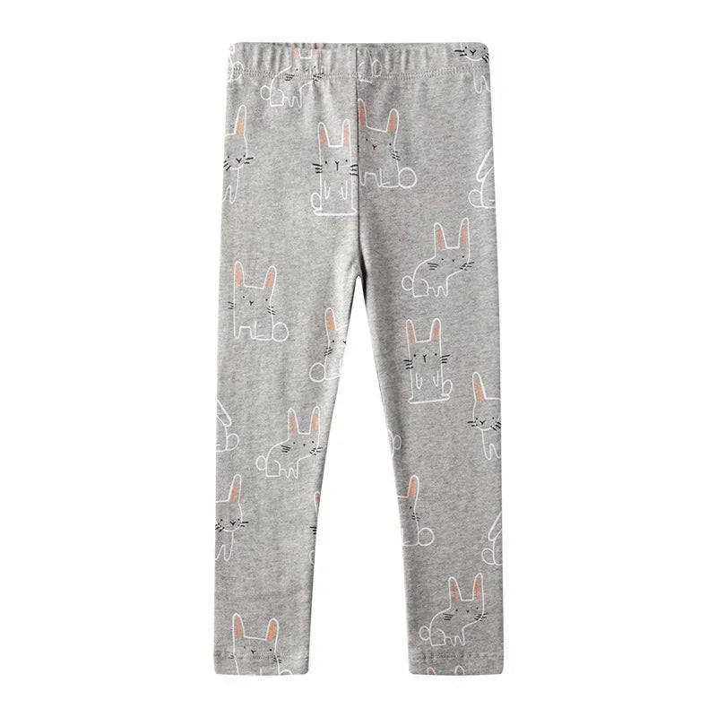2 3 4 5 6 7 Years Girls Leggings 100% Cotton Girl's Trousers Little Girls Pants Skinny Cartoon Kids Children Leggings Trousers