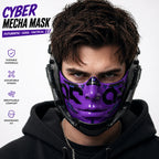 5 Color Cyberpunk Half Face Mask Mecha Style Halloween Cosplay Mask Adjustable Strap Breathable Comfort Party Costume Face Cover