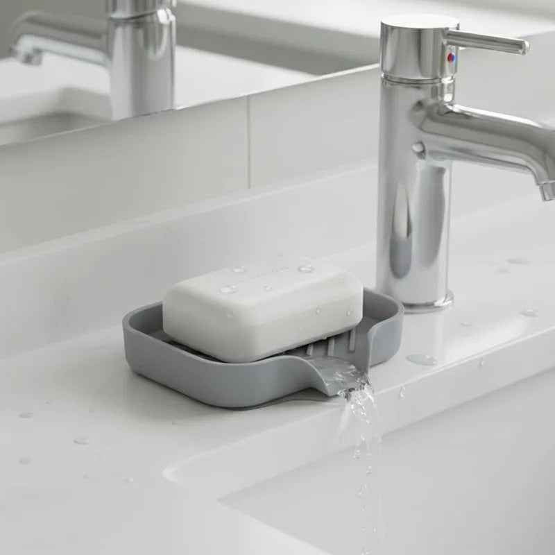 Silicone Faucet Mat Sink Tray Soap Dispenser Sponge Drain Pad Sink Scrubber Brush Storage Rack Kitchen Organizer