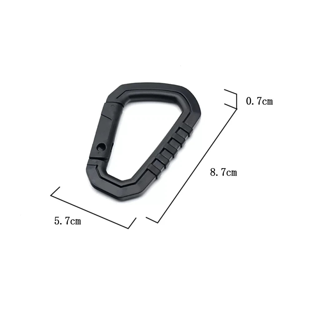 Tactical Carabiner Molle Clip Plastic Buckle ITW Keychain D-Ring Hard Hook Spring Snap EDC Gear Camping Hiking Outdoor Tools