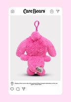 Cute Carebears Plush Keychain Rabbit Hat Key chain Rainbow Bear Doll Schoolbag Doll Birthday Gift Room Decor