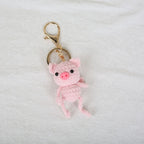 Mini Animal Doll Series Crochet Keychain Knitted Small Rabbit Doll Keyrings Mini Puppy Cute Keychain Wholesale Custom Accessory