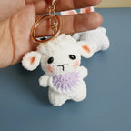 Funny Sheep Doll Crochet Keychains Custom Crochet Cartoon Animal Doll Series Keyring Knitting Bee Doll Cute Keychain Wholesale