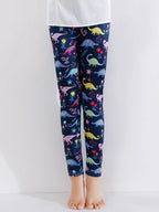 1 Pair of Cute Print Kids Baby Girl Leggings Spring Summer Children Stretch Slim Pants Suitable for 2-12 Years Girls Daily Wear
