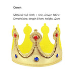 Adult Kids Cape King Prince Cosplay Costume Crown Shawl Parent-child Activity Party Performance Costume Halloween Cloak
