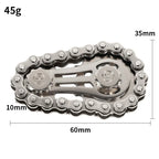 Rainbow Fidget Spinner Zinc Alloy Mechanical Bike Chain Gear Sprocket Flywheel Silent Hand Spinner Iridescent Colorful Stress