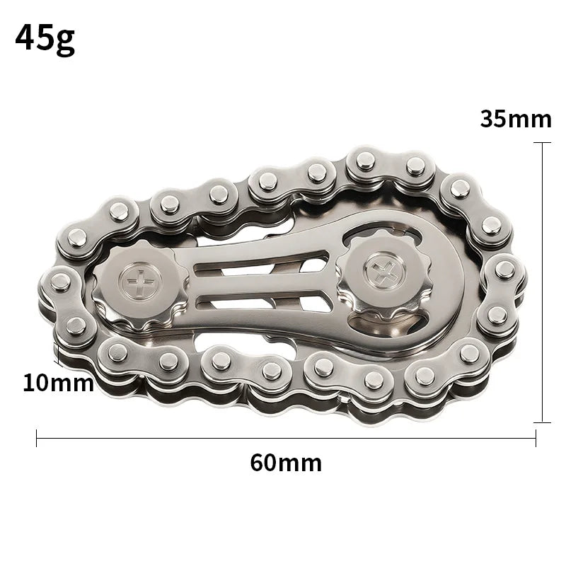 Rainbow Fidget Spinner Zinc Alloy Mechanical Bike Chain Gear Sprocket Flywheel Silent Hand Spinner Iridescent Colorful Stress