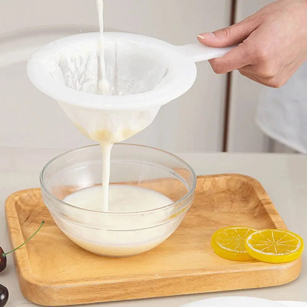 100/200/400 Mesh Washable Nylon Ultra Fine Filter Mesh Strainer Spoon Sieve Soy Milk Juice Coffee Tea Filter Kitchen Colander