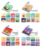 Soft Baby Books toys Montessori 3D Touch Feel High Contrast Cloth Book Sensory Early Learning games for kids Educational toys