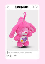 Cute Carebears Plush Keychain Rabbit Hat Key chain Rainbow Bear Doll Schoolbag Doll Birthday Gift Room Decor