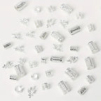 40PCS/Set Women's Elegant Hollow Hair Rings Set with Various Patterns DIY Hair Accessories for Girls Loc Hair Jewelry for Braids