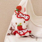 Kawaii Authentic Sanrio Hello Kitty  Kuromi Plush Doll Toys Pendant Cute Plush  Keychain Bag Pendant Christmas Gifts12CM