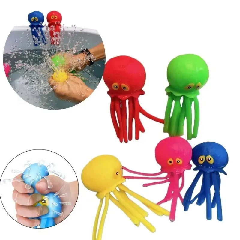 Super Cute pinch Squeeze Water Octopus Stress Relief Toy Bathing Playing With Water Shower Decoration Summer Swimming Gifts