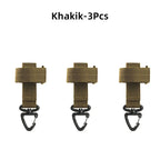 1/3/5pcs Outdoor Keychain Tactical Gear Clip Keeper Pouch Belt Keychain Webbing Gloves Rope Holder Military Molle Hook