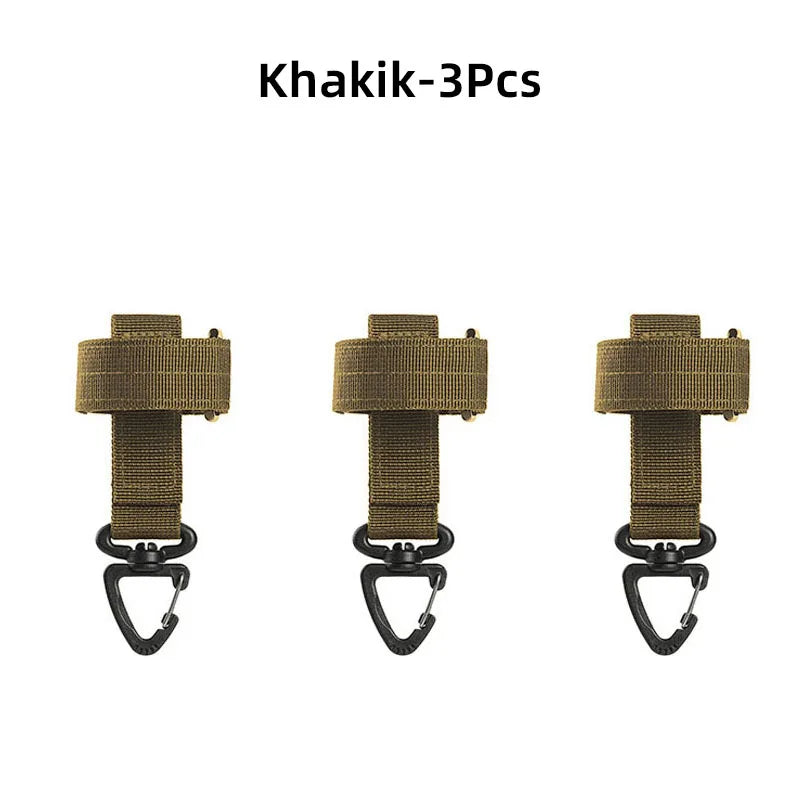 1/3/5pcs Outdoor Keychain Tactical Gear Clip Keeper Pouch Belt Keychain Webbing Gloves Rope Holder Military Molle Hook