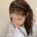 Women Synthetic Wig Twist Braided Hair Bands Fashion Braids Hair Accessories Women Bohemian Nature Headband Stretch for Party