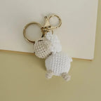 Funny Zebra Crochet Keyrings For Bag Pendant Handmake Animal Doll Knitting Keychain Cute Sheep Keyrings Gifts Custom Accessories