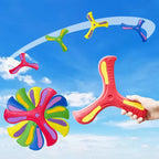 Outdoor Sport Flying Disc Toy Soft EVA Touching Boomerang Return Dart Three-leaf Cross Hand Throw Spinner Interactive Game