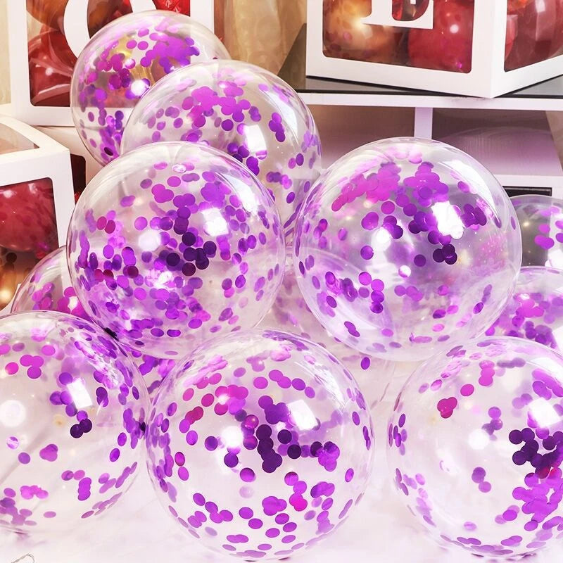 Gold Silver Confetti Balloons Glitter Sequin Globos Helium Balloon Birthday Party Halloween Christmas Party  Wedding Decorations