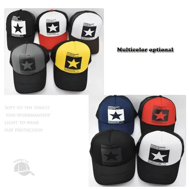 Fashion Mesh Snapback Baseball Cap for Casual Outdoor Comfort