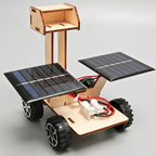 Solar Car Lunar Exploration Vehicle Children's Diy Hand-Assembled Model Diy 3d Wooden Puzzle Science And Education Toys