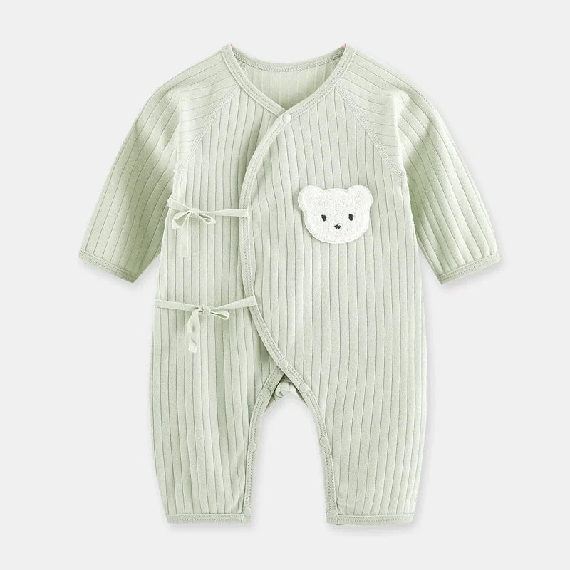 Somenie Infant Knitting Jumpsuit 100% Cotton Long Sleeve Romper One Piece Outfit for Boys & Girls Newborn Baby 4 Seasons Wear