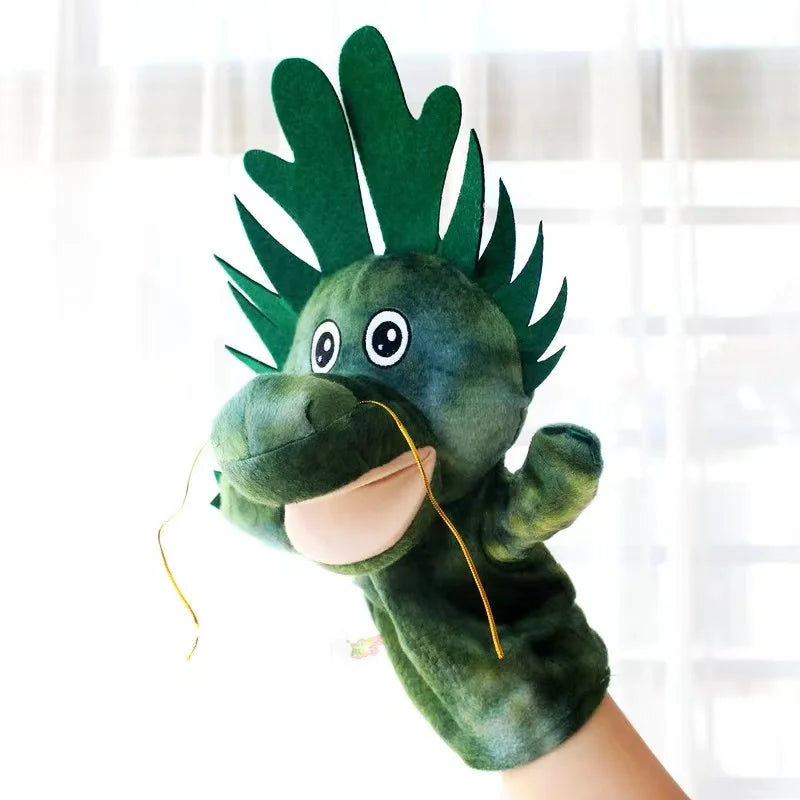 Soft Stuffed Toy Doll Animal Plush Doll Educational Baby Toys Lion Elephant Monkey Giraffe Tiger Bunny Kawaii Hand Finger Puppet