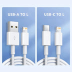 35W PD Original Fast Charging USB Cable For iPhone 11 12 13 14 Pro XS Max XR X 6 6S 7 8 Plus SE USB C Quick Charge Phone Cables