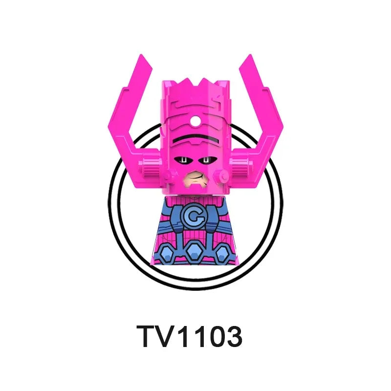 Blind Box Mini Building Blocks TV6205 Figures Big Goblin Spiderman Iron Man Venom Captain Hawk Deadpool Armor Christmas Gift Toy