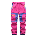 Fashion Brand Waterproof Boy Girl kids Pants Warm Trousers Sporty Climbing leggings Children Patchwork Soft Shell Outfits autumn