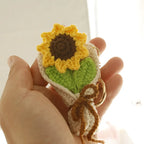 Exquisite Bouquet Series Crochet Keyrings Wholesale Handmaking Bouquet Keychain For Bag Pendant Knitting Flower Keyrings Custom