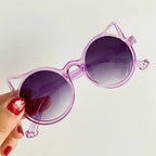 Girls Boys Cute Animal Cartoon Ears Sunglasses Outdoor Sun Protection Children Lovely Vintage Sunglasses Protection Classic Kids