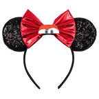 Disney Pixar Cars Kawaii Ear Headbands for Adults Lightning McQueen Hairband Cars on The Road Headwear Girl Bow Hair Accessories