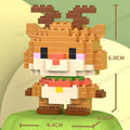 DIY Cute Animals Lion Corgi Dolphin Hamster Rabbit Dog Cats Fish Tanks Building Blocks Kit Girl Bricks Model Toy