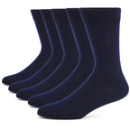 5 Pairs Mens Dress Socks Plus Large Size，High Quality Combed Cotton Crew Socks，Black Cool Argyle Breathable Casual Socks for Men