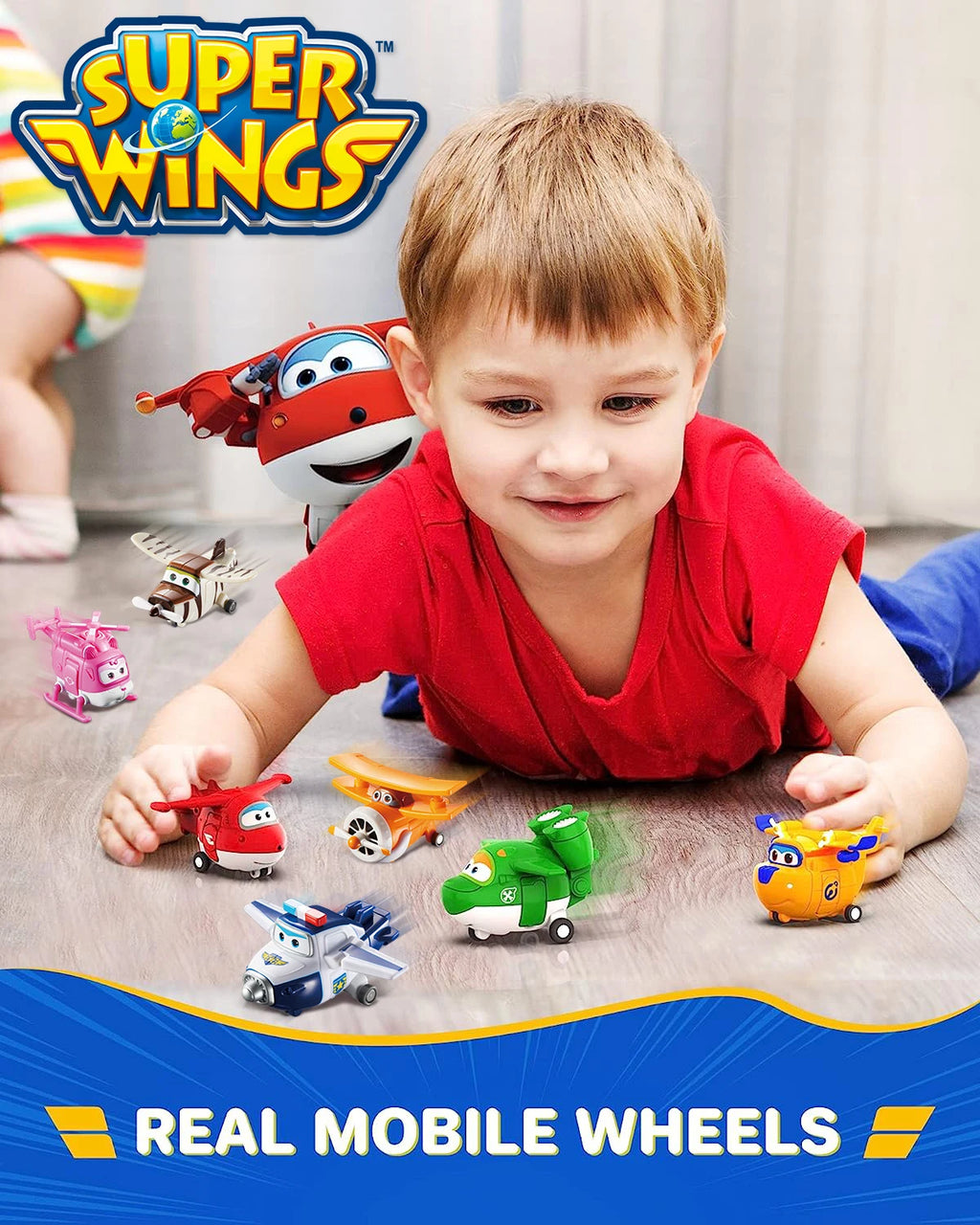 Super Wings Toys, Transformable Toys 2 Inch, Airplane Toy for Kids 3-5 Years Old, 15 Packs Transforming Jet Playset, Real Mobile